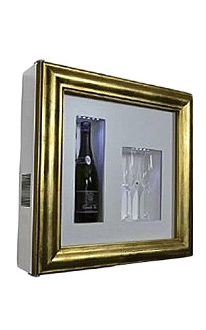 Винный модуль-картина Qv12-B3150b настенный (1 бутылка+2 Бокала)
