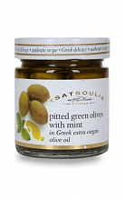 Зеленые Оливки Без Косточек С Мятой В Оливковом Масле Экстра Вирджин  390 ₽
