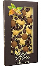 Сдоба Alice Chocolate плитка белого шоколада с миндалем и шоколадным декором  599 ₽