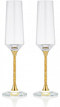 Набор бокалов для шампанского, золото 220 мл  8 599 ₽